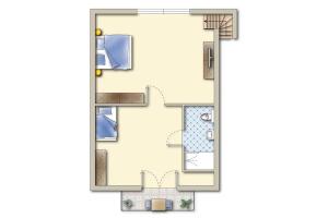 a picture of a floor plan of aominium at Chalet Andreashof in Gerlos