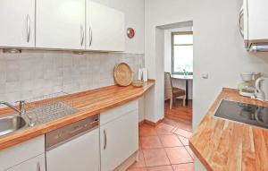 Kuchyň nebo kuchyňský kout v ubytování Ferienhaus Waren Müritz