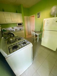 Kuchyň nebo kuchyňský kout v ubytování Ocean Sky Apartments
