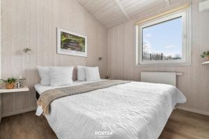 Postel nebo postele na pokoji v ubytování Ferienhaus Panoramablick 11 - Sankt Andreasberg im Harz