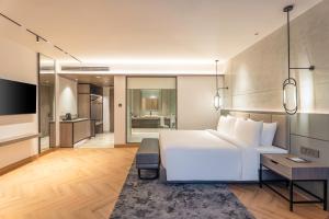 Park Inn by Radisson Jalandhar的电视和/或娱乐中心