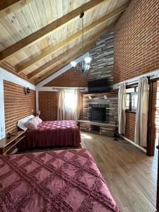 Postel nebo postele na pokoji v ubytování Del cortes cabañas