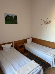 Łóżko lub łóżka w pokoju w obiekcie Hotel Haga