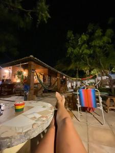 Patio o area all'aperto di Canoa Roots Hostel & Camping