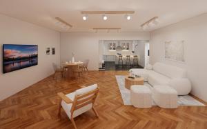 Χώρος καθιστικού στο The Acropolis Penthouse