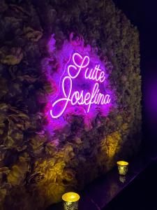 a neon sign that reads little josie at Suite Josefina - SPA&SAUNA - au cœur de la route des vins in Rorschwihr