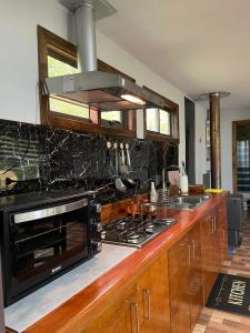 Kuchyň nebo kuchyňský kout v ubytování Cabaña Curacautín “Refugio Cautin” + 20 fotografií