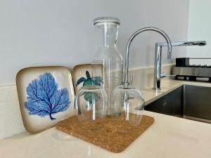 Cucina o angolo cottura di Turquoise Appart standing 2Ch Sdb, proche plages