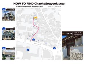 a screenshot of a google map of a city at Luxury Hanok Stay CHAEHA in Seoul +5 photos