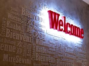 a mecca sign on a wall with the word mecca at Travelodge Kyoto Shijo Kawaramachi in Kyoto