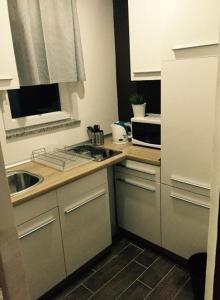 Kuchyň nebo kuchyňský kout v ubytování Apartments San