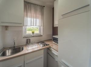 Kuchyň nebo kuchyňský kout v ubytování Apartments San