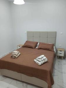 Postel nebo postele na pokoji v ubytování Chios Cozy Apartment 4