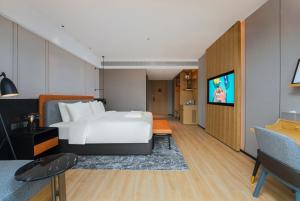 TV a/nebo společenská místnost v ubytování Park Inn by Radisson Hangzhou Fuyang Wildlife