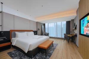 TV a/nebo společenská místnost v ubytování Park Inn by Radisson Hangzhou Fuyang Wildlife