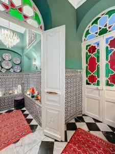 Katil atau katil-katil dalam bilik di Riad ider