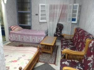 a living room with a couch and a bed and chairs at كمب شيزار ادفو 35 in Alexandria +5 photos
