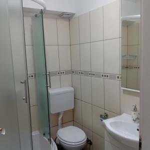 Bilik mandi di Zeravica Rooms B&B