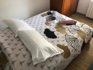 Postel nebo postele na pokoji v ubytování Appartement cosy 100m plage de Pentrez