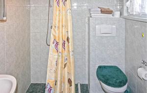 Bilik mandi di Ferienwohnung Lychen