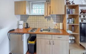 Kuchyň nebo kuchyňský kout v ubytování Ferienhaus Kölpinseeusedom