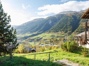 a view of a valley from a mountain at Apartment Aragon T100 by Interhome in Fiesch