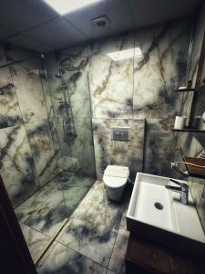 Koupelna v ubytování Hotel Altunhan
