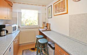 Kuchyň nebo kuchyňský kout v ubytování Ferienwohnung Waren Müritz