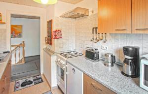 Kuchyň nebo kuchyňský kout v ubytování Ferienwohnung Waren Müritz + 14 fotografií