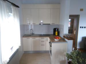 Kuchyň nebo kuchyňský kout v ubytování Apartments Silvija