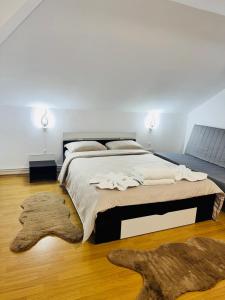 Un pat sau paturi într-o cameră la Casa Montana