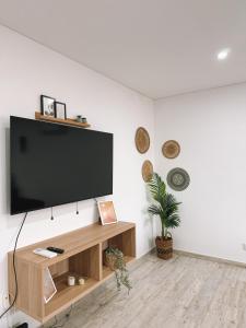 Uma televisão e/ou sistema de entretenimento em The Green House