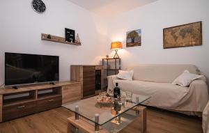 TV a/nebo společenská místnost v ubytování Holiday Home Postira With Fireplace Vii