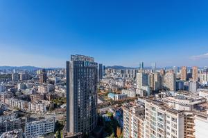 昆明景观或在公寓看到的城市景观