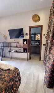 TV a/nebo společenská místnost v ubytování Stylish hôtel