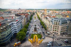 Výhľad na mesto Praha alebo výhľad na mesto priamo z apartmánu