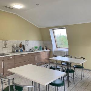 Kuchyň nebo kuchyňský kout v ubytování Budget Hotel Ekotel
