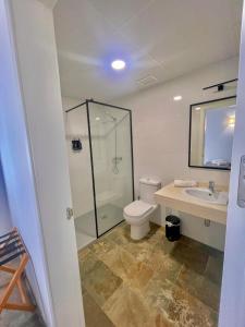 Koupelna v ubytování La Cilla, Hospedería Casa Molino