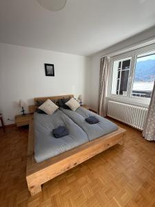 Postel nebo postele na pokoji v ubytování Apartment Snowball, Modern, cosy, Matterhorn views