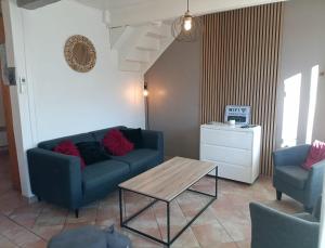 Posezení v ubytování Grange de la Hulotte, gîte 3 étoiles