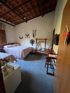 Reserva do Bosque Hospedaria e Natureza客房内的一张或多张床位