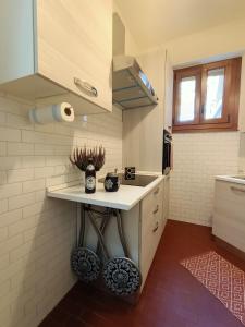 a kitchen with a counter and a sink in it at Erika's Home in Milan +9 photos