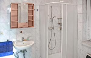 Koupelna v ubytování Ferienhaus Carpin
