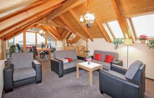 Posezení v ubytování Ferienwohnung Waren Müritz