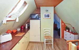 Kuchyň nebo kuchyňský kout v ubytování Ferienwohnung Waren Müritz