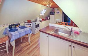 Kuchyň nebo kuchyňský kout v ubytování Ferienwohnung Waren Müritz + 12 fotografií