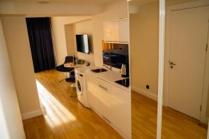 Kuchyň nebo kuchyňský kout v ubytování VIP APARTmENTS N9
