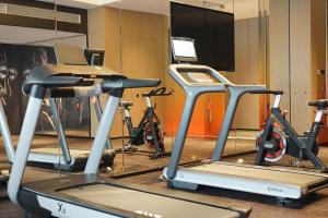 Treningsrom og/eller treningsutstyr på Arthur Hotel Liwan COCO Park Dongsha Metro Guangzhou-24H Coffee & Low Tea & Free Shuttle Bus For Canton Fair By Paco