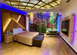Postel nebo postele na pokoji v ubytování Wei Feng Exquisite Motel Pintung Branch