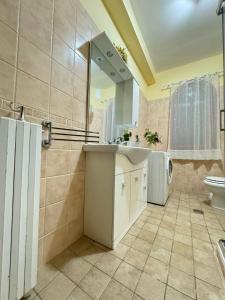 un baño con lavabo e inodoro en Villa Ciro, en Castellammare di Stabia 29 fotos más